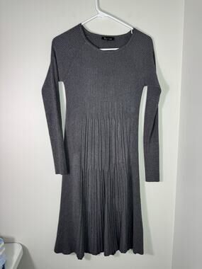 Vintage Y2K Sisters Gray Sweater Dress Size Small